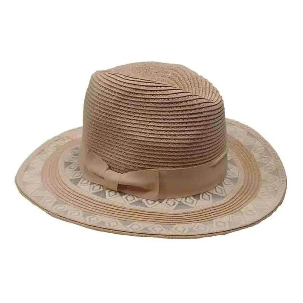 ✨2xHP✨Diamond Design Lace Brim Fedora✨